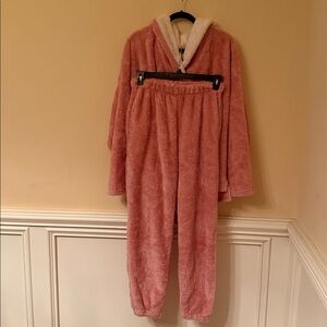 Cozy Kids Fleece Joggers in Soft Pink